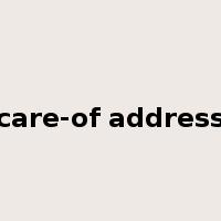 care-of address是什么意思