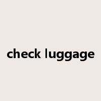 check luggage是什么意思