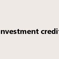investment credit是什么意思