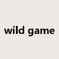 wild game是什么意思