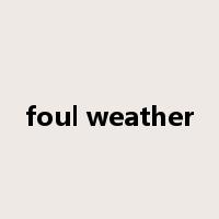 foul weather是什么意思