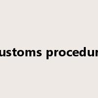 customs procedure是什么意思