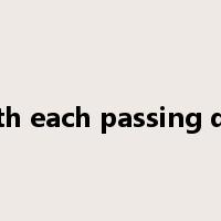 with each passing day是什么意思