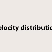 velocity distribution是什么意思