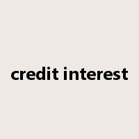 credit interest是什么意思