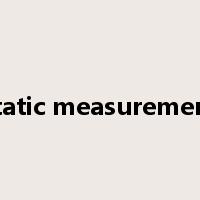 static measurement是什么意思