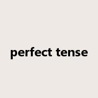 perfect tense是什么意思