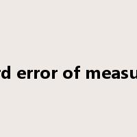 standard error of measurement是什么意思