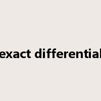 exact differential是什么意思
