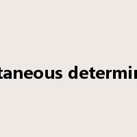 simultaneous determination是什么意思