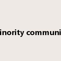 minority community是什么意思