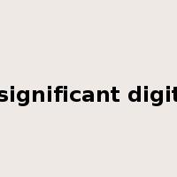 significant digit是什么意思