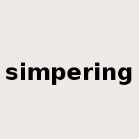 simpering是什么意思