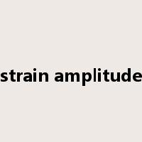strain amplitude是什么意思