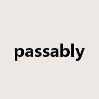 passably是什么意思