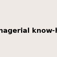 managerial know-how是什么意思