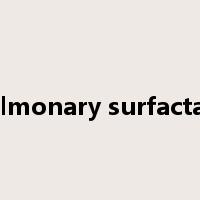 pulmonary surfactant是什么意思