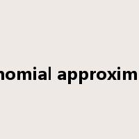 polynomial approximation是什么意思