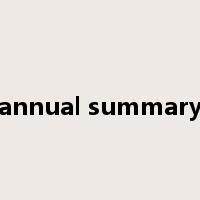 annual summary是什么意思