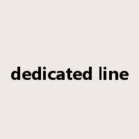 dedicated line是什么意思