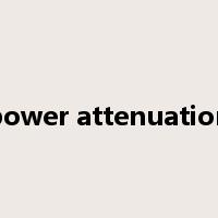 power attenuation是什么意思