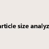 particle size analyzer是什么意思