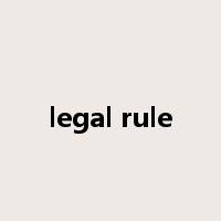 legal rule是什么意思