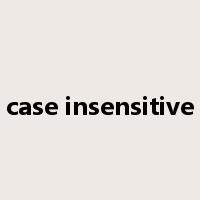 case insensitive是什么意思