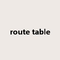 route table是什么意思