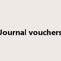 Journal vouchers是什么意思