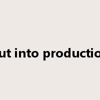put into production是什么意思
