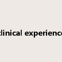 clinical experience是什么意思