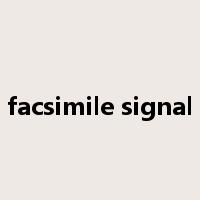 facsimile signal是什么意思