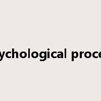 psychological process是什么意思