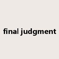final judgment是什么意思