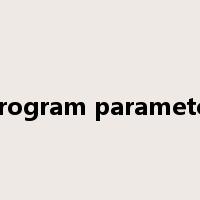 program parameter是什么意思