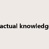 factual knowledge是什么意思