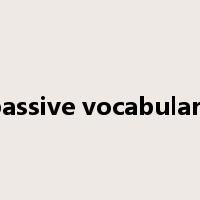 passive vocabulary是什么意思