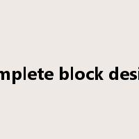 complete block design是什么意思