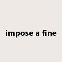 impose a fine是什么意思