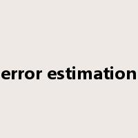 error estimation是什么意思