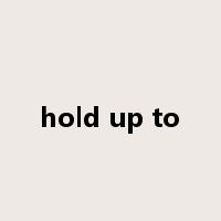 hold up to是什么意思