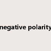 negative polarity是什么意思
