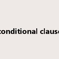 conditional clause是什么意思