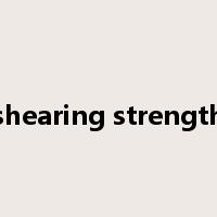 shearing strength是什么意思