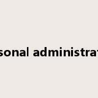 personal administration是什么意思