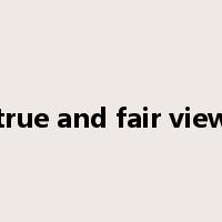 true and fair view是什么意思