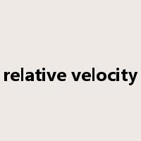 relative velocity是什么意思