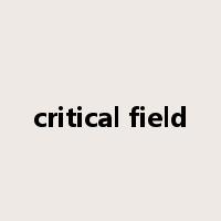 critical field是什么意思