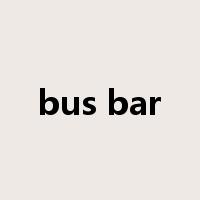 bus bar是什么意思